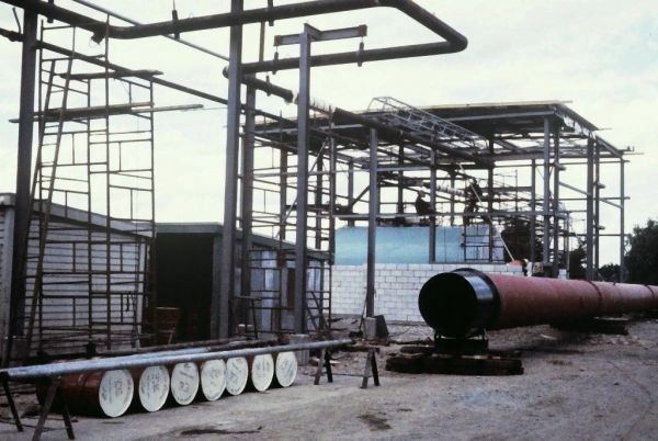 Large pipe section on site
