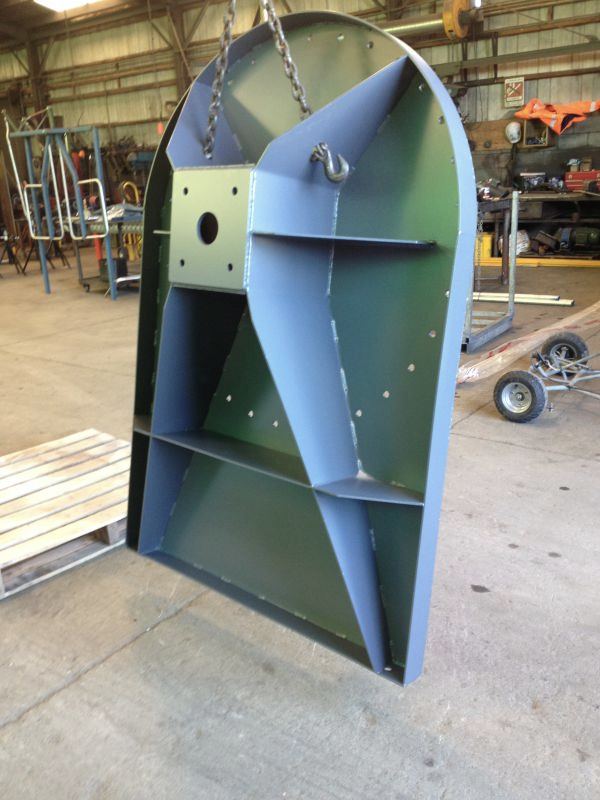 Fabricated steel hopper